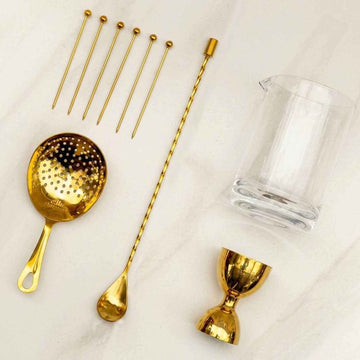 Gift Box Set Gold Stirred Mixed Beverage 10 Piece