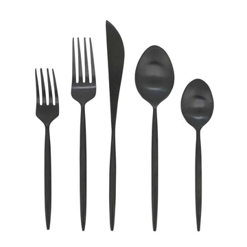 Stainless Steel Flatware: Black
