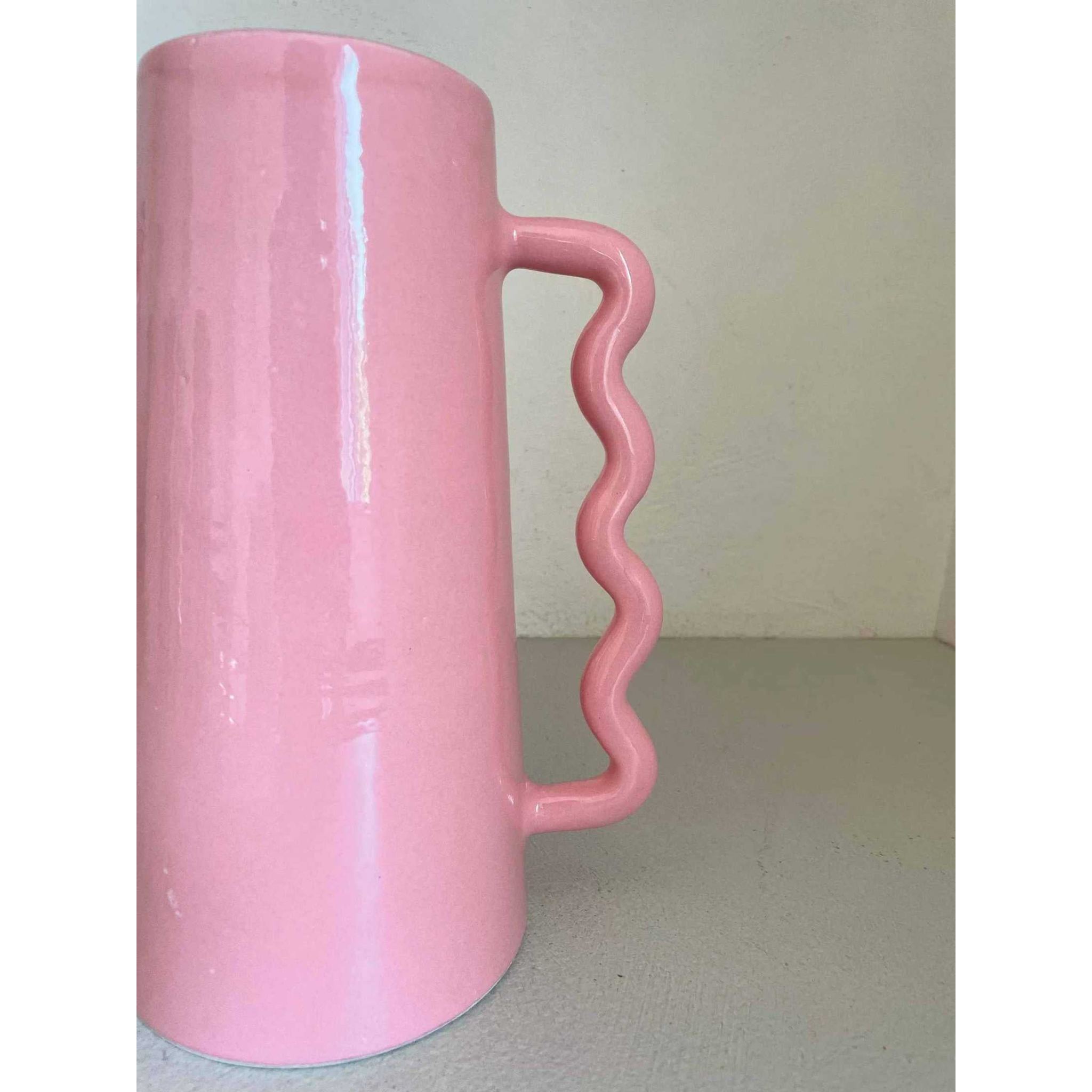 Pink Abstract Ceramic Vase