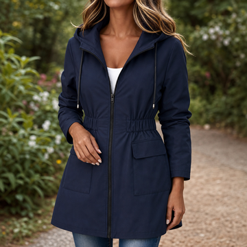 Rainfelle – Slim-Fit Drawstring Waist Hooded Rain Jacket