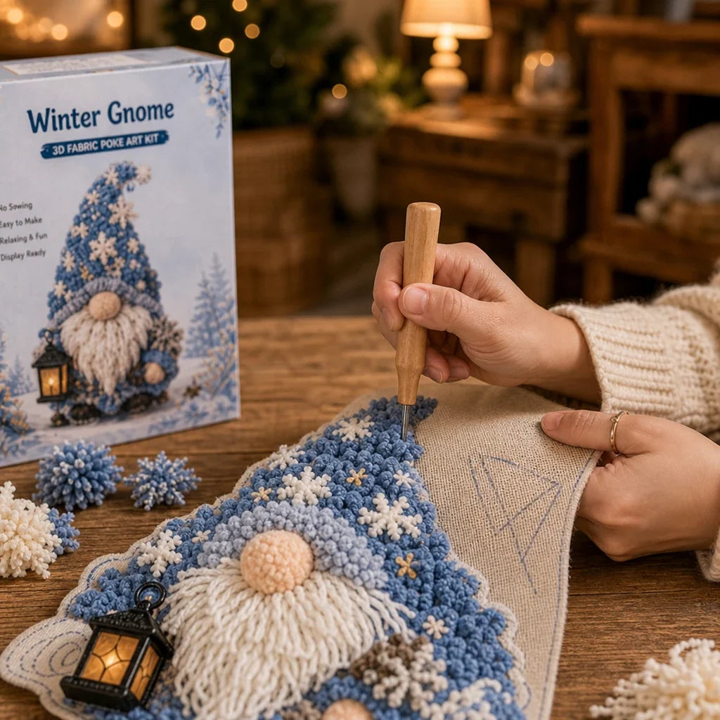 Gnome & Glow – Punch Needle Gnome Craft Kit