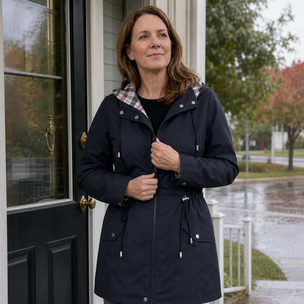 Rainella – Adjustable Waist Hooded Waterproof Jacket
