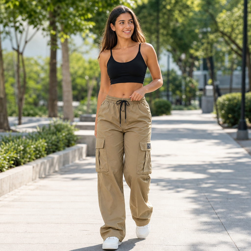 EaseCargo – Lightweight Drawstring Cargo Pants