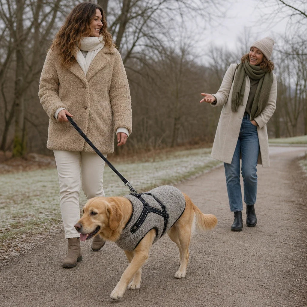 Warmstride – Fleece Dog Coat With Built-In Harness