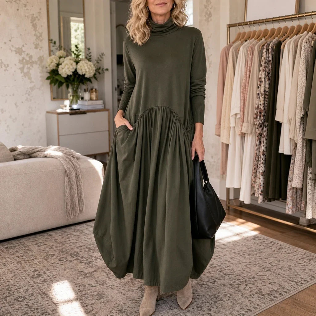Sloane – High Neck Pocket Maxi Dress