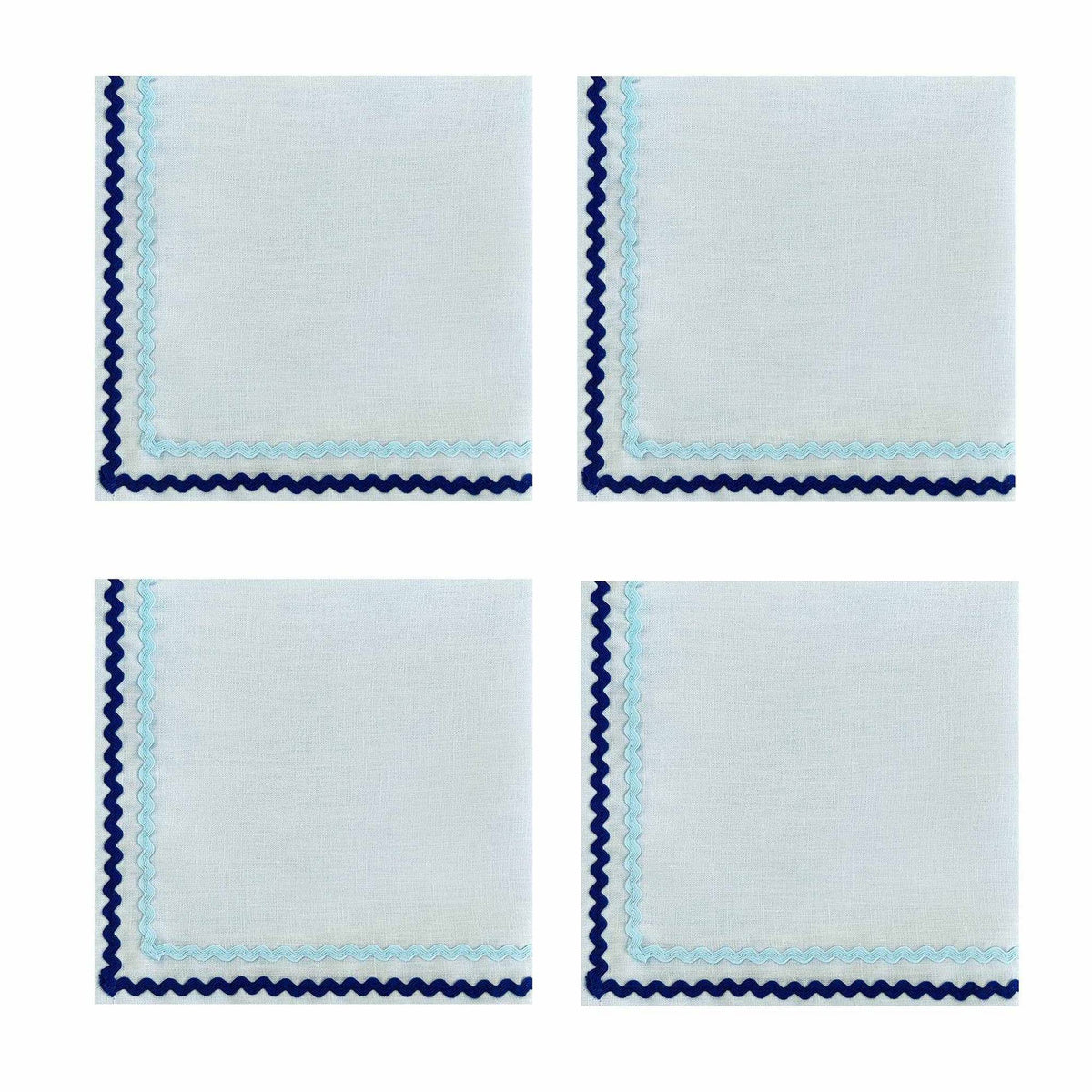 Blue Ric Rac Napkin Set of 2