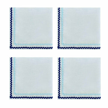 Blue Ric Rac Napkin Set of 2