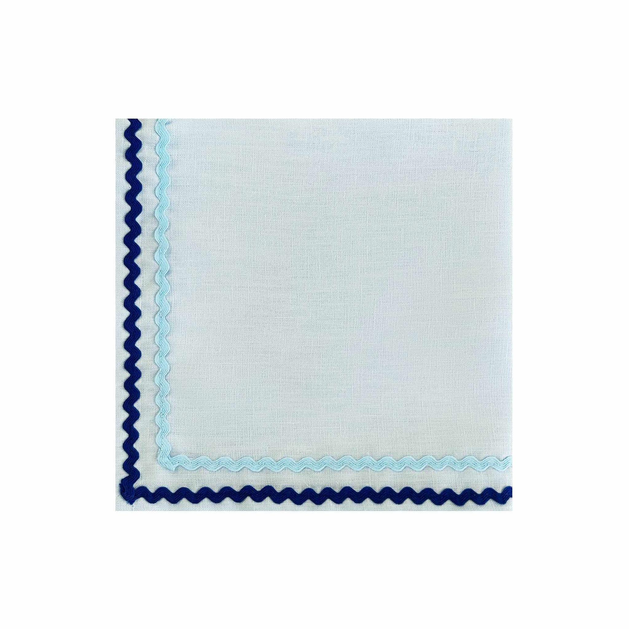 Blue Ric Rac Napkin Set of 2