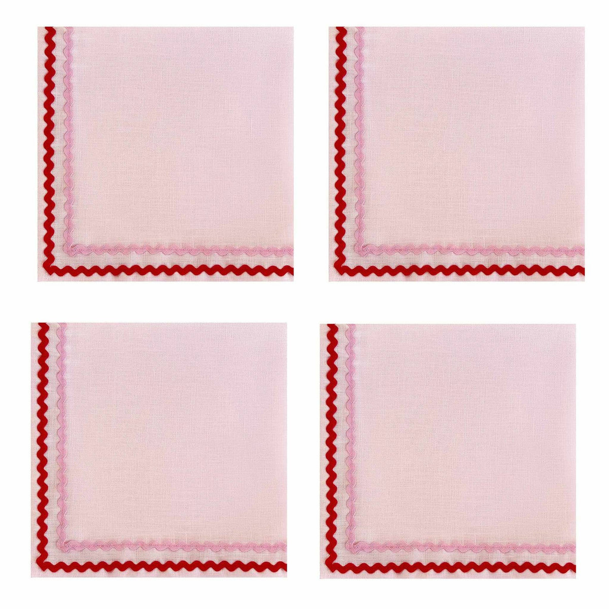 Pink Double Ric Rac Set of Two
