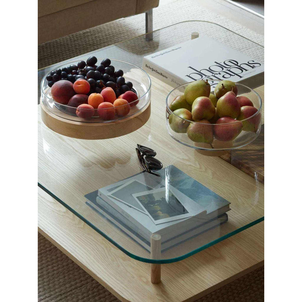 Glass Pedestal Bowl with Ash Base