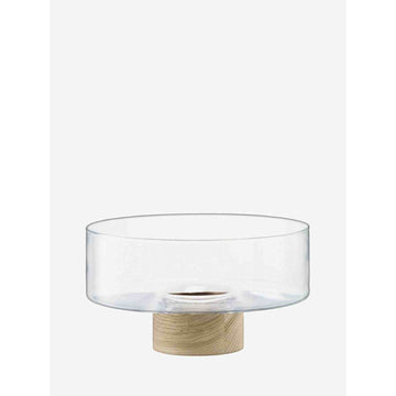 Glass Pedestal Bowl with Ash Base