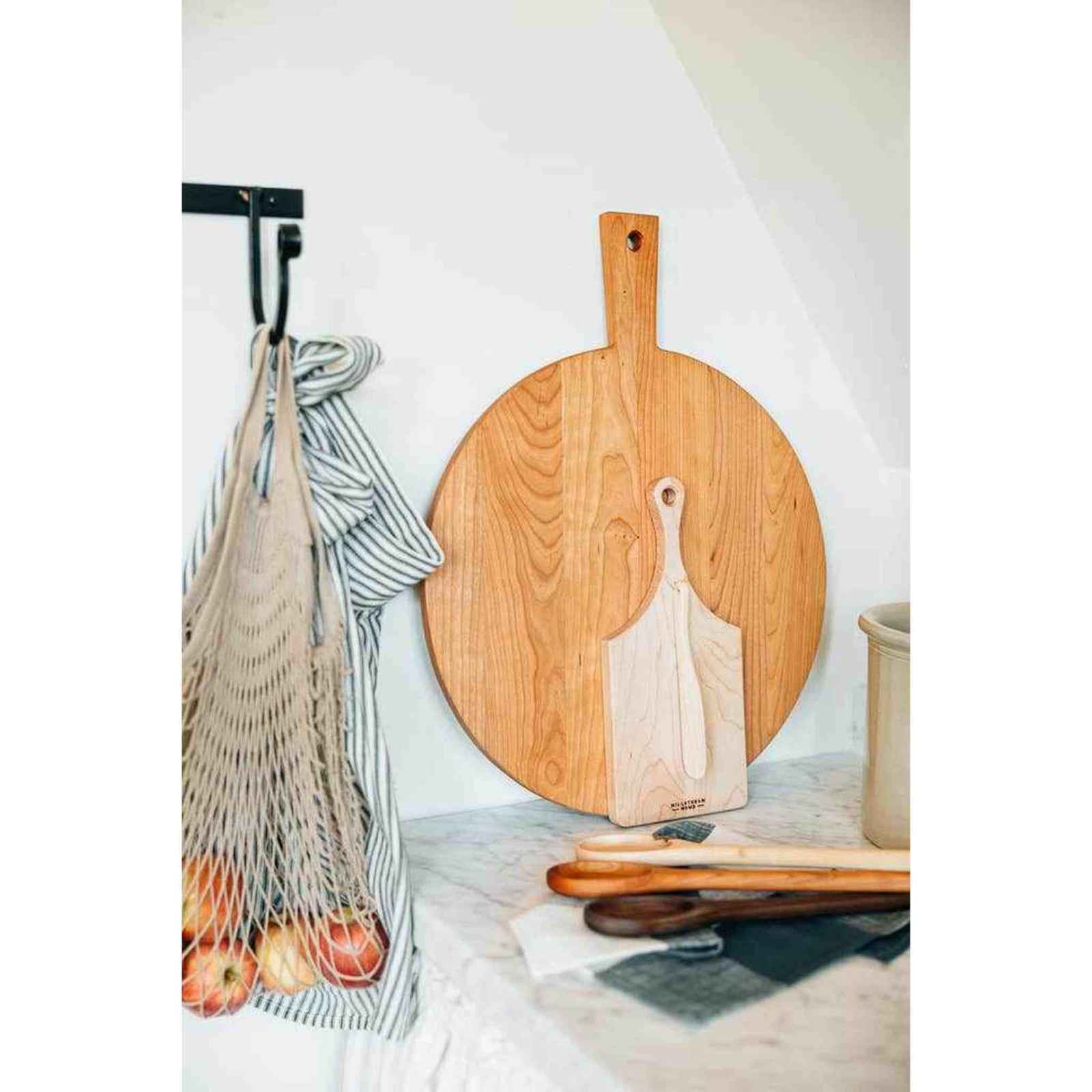 Maple Cheese Board with Wooden Spreader