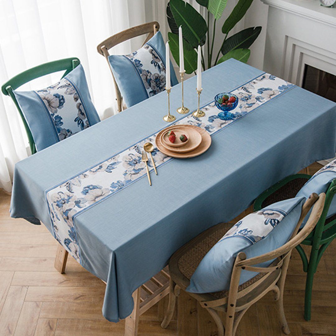Modern Simple Cotton Linen Dining Table Cloth Rectangular Tea Table Cloth
