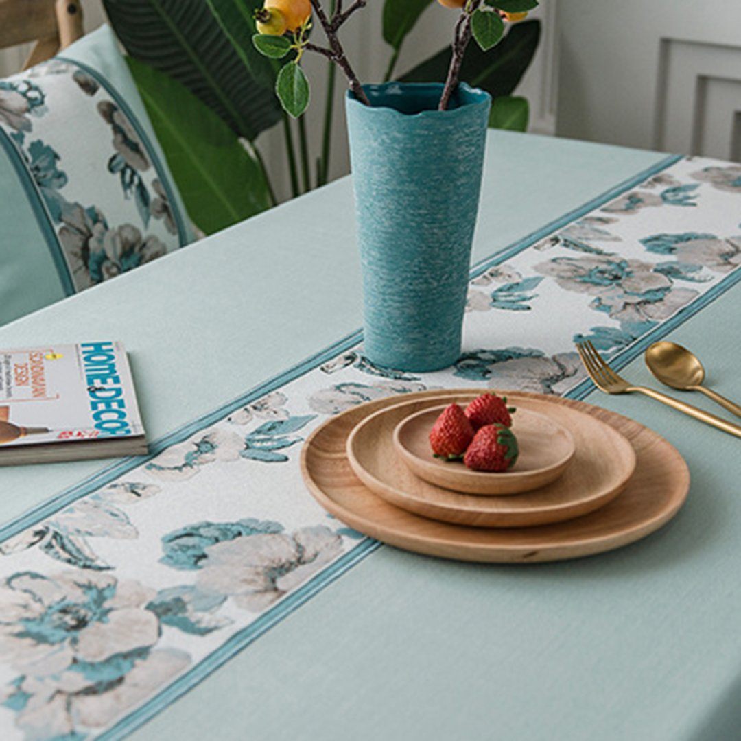 Modern Simple Cotton Linen Dining Table Cloth Rectangular Tea Table Cloth