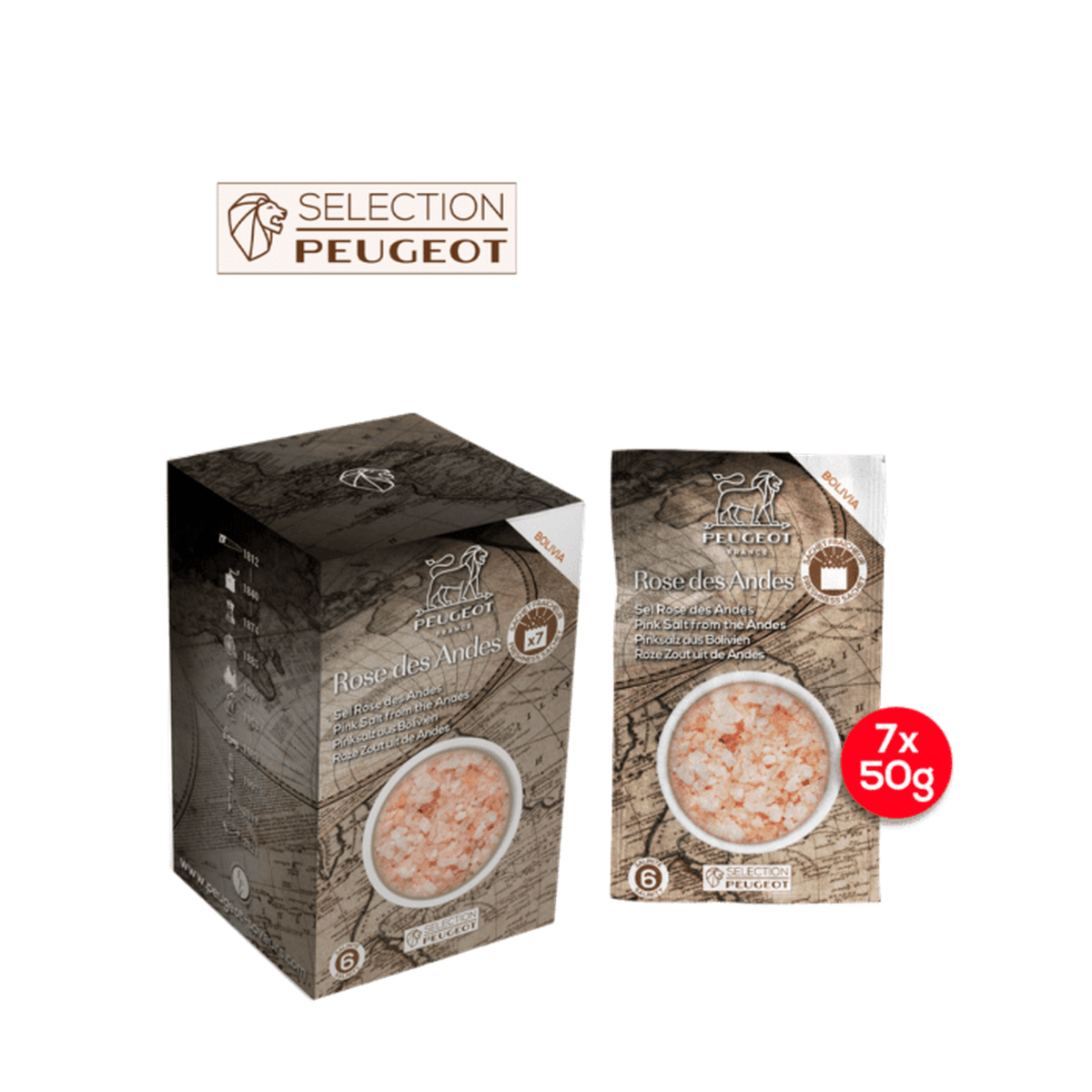 Pink Andean Salt, Box of 7 Sachets