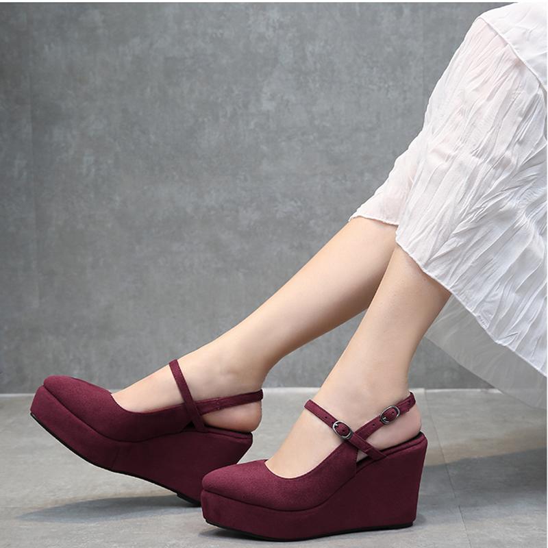 Sandals High-heeled Sponge Cake Thick-soled Pointed Toe