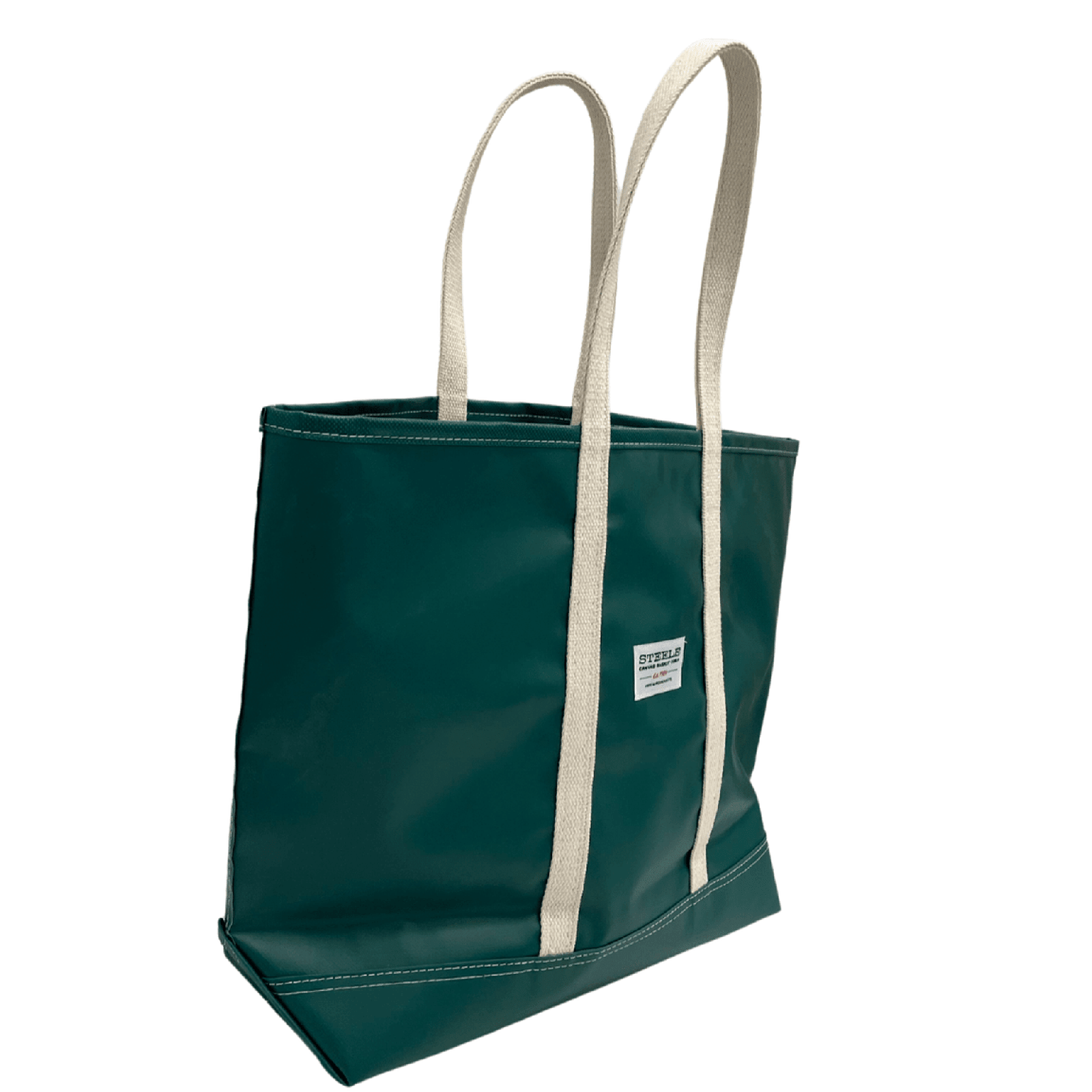 Steeletex Tote Forest Green Vinyl Canvas