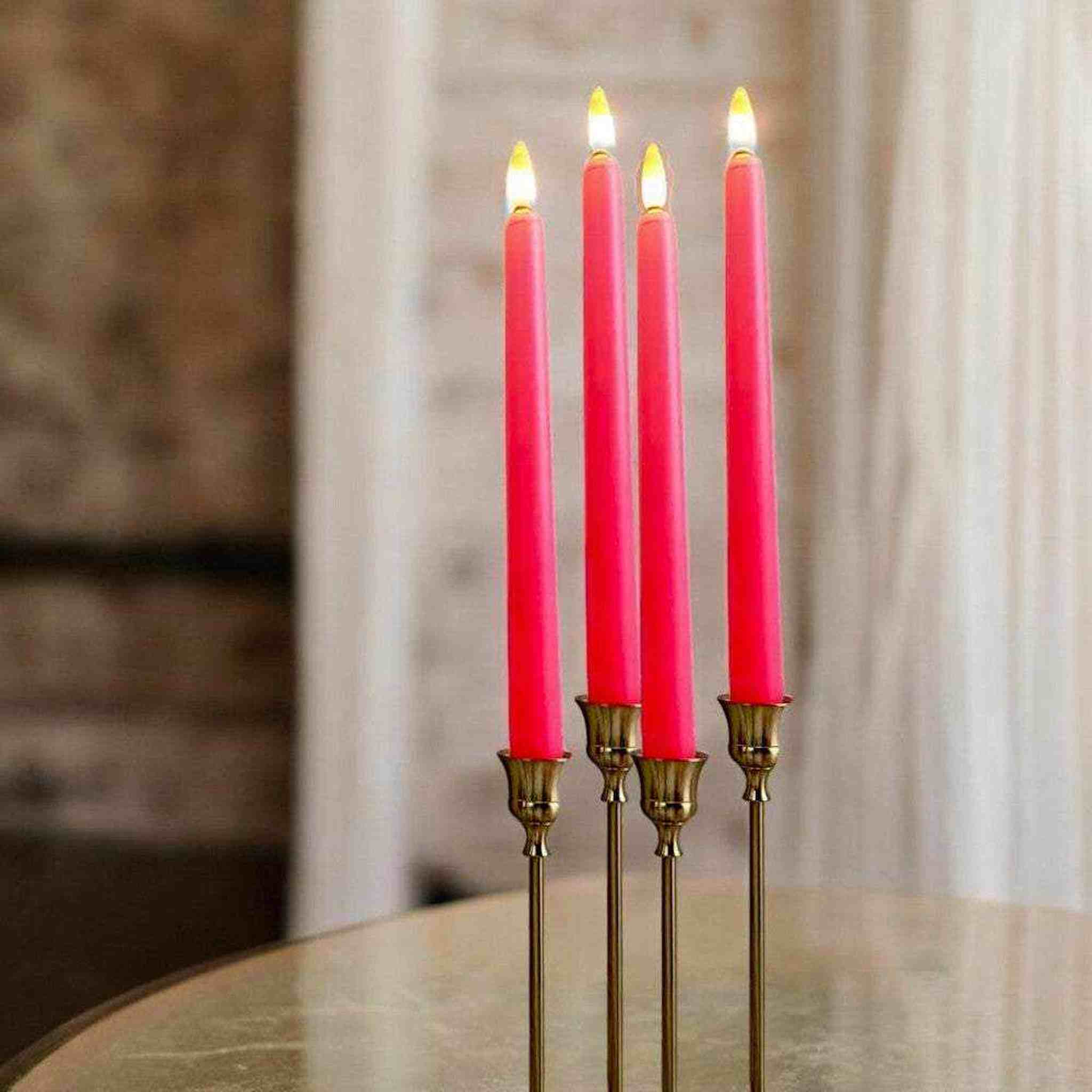 LED Flameless Taper Candles, Set of 4