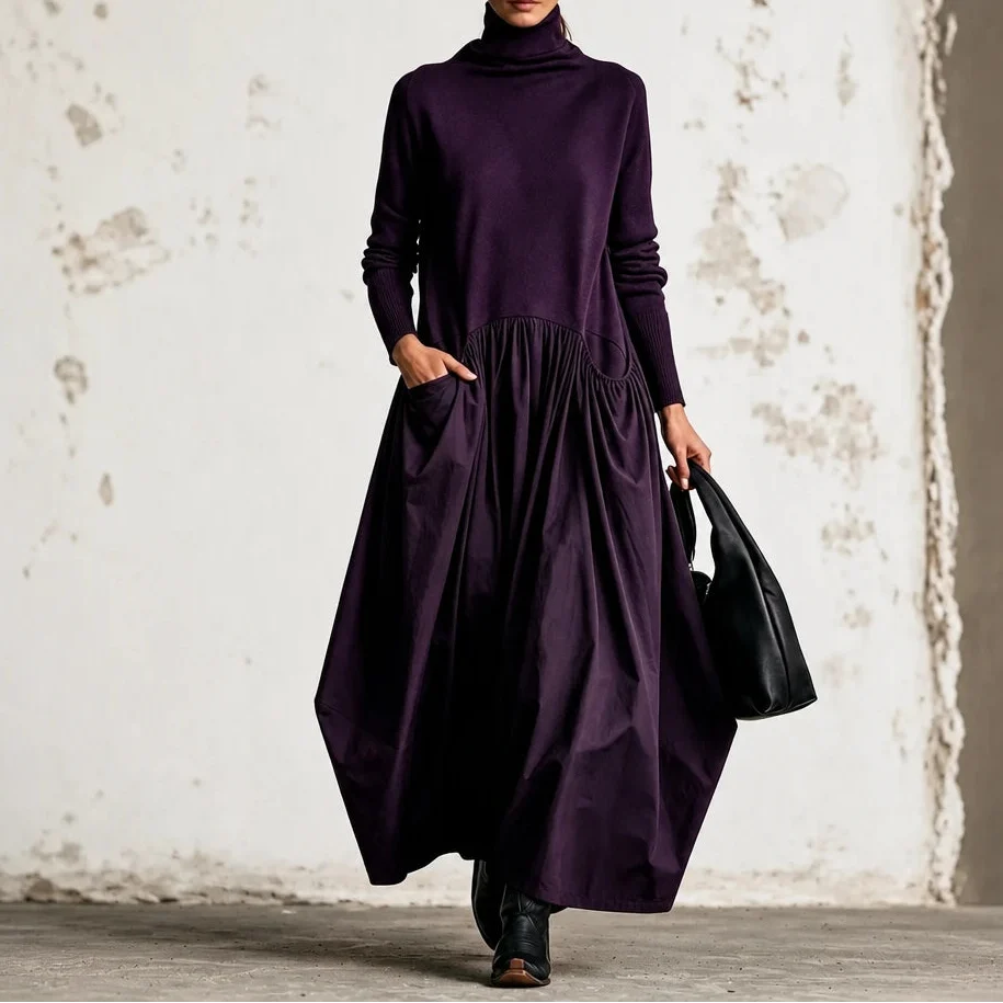 Sloane – High Neck Pocket Maxi Dress