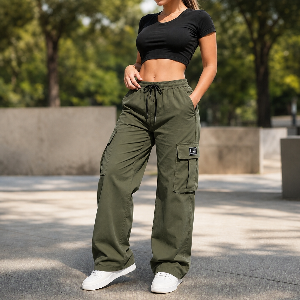 EaseCargo – Lightweight Drawstring Cargo Pants